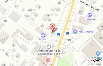 Продовольственный магазин Эдельвейс в Новороссийске на карте