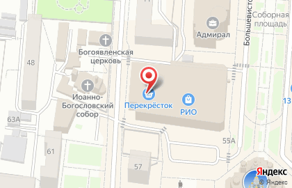 Супермаркет Перекрёсток на Советской улице на карте