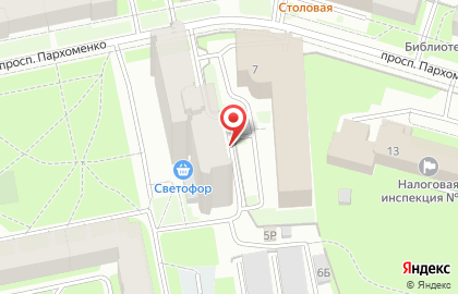 Общежитие на Лесной на карте