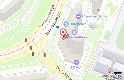Банкомат СберБанк на Таллинской улице на карте