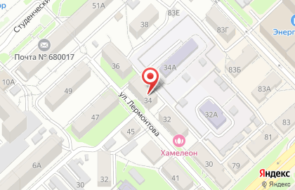 Сеть минимаркетов Ёё на улице Лермонтова на карте