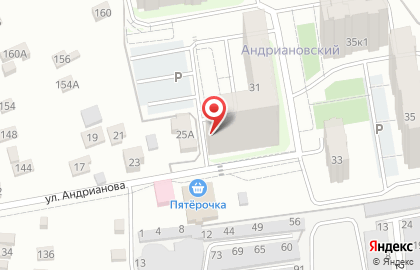 Сеть водоматов Аква фреш на улице Андрианова на карте