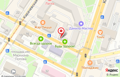 Магазин Чаровница на 1-й Посадской улице на карте