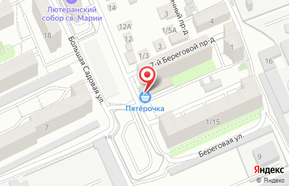 Супермаркет Гроздь в Октябрьском районе на карте