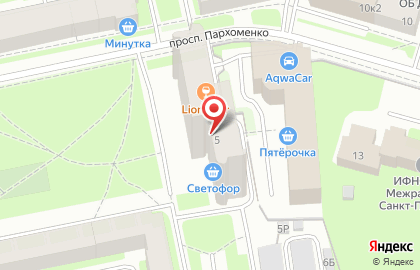 Служба доставки молочных продуктов и мяса Солнечная горка на проспекте Пархоменко на карте