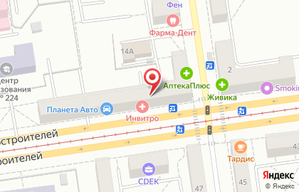 Медицинская компания Инвитро в Орджоникидзевском районе на карте