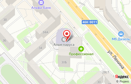 Алые паруса в Красногорске на карте