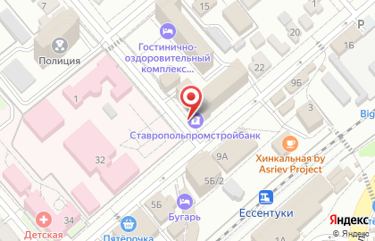 Ставропольпромстройбанк в Ставрополе на карте