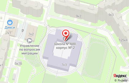 Средняя Общеобразовательная Школа # 599 на карте