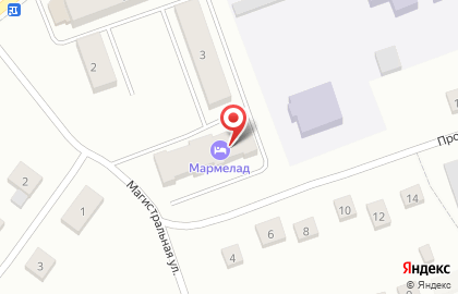 Гостиница Мармелад на улице микрорайона на карте