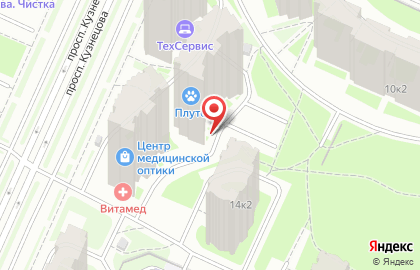 Зоомаркет на проспекте Кузнецова, 12 к2 на карте