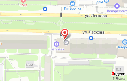 Пансионат Почта России на улице Лескова на карте