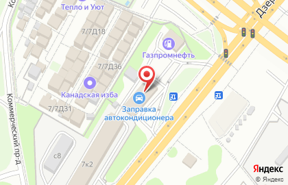 Автомойка и шиномонтаж на Дзержинском шоссе на карте