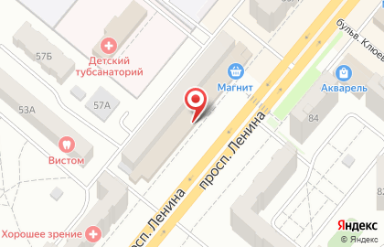 Универсам Пятерочка на проспекте Ленина на карте