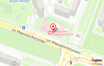 Городская поликлиника №180 на улице Маршала Катукова на карте
