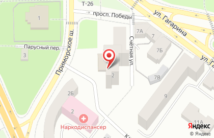 По # 42 Приморской Общественной Организации воа на Приморском шоссе на карте