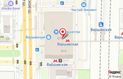 Банкомат СберБанк на Варшавском шоссе, 87б на карте