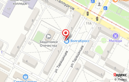 Магазин автотоваров в Краснооктябрьском районе на карте