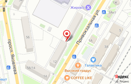 Фирменный магазин Мясокомбинат Звениговский на Привокзальной улице, 12 на карте
