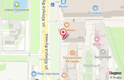 Терминал Автоградбанк на улице Юлиуса Фучика на карте