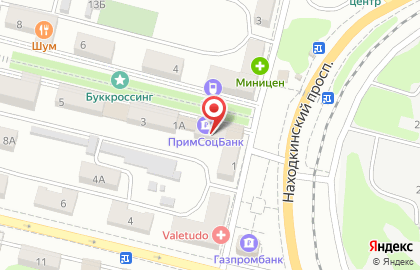 Социальный коммерческий банк ПримСоцБанк на Ленинской улице на карте