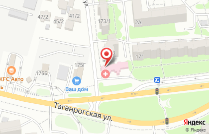 Подстанция скорой медицинской помощи №7 на Таганрогской улице на карте
