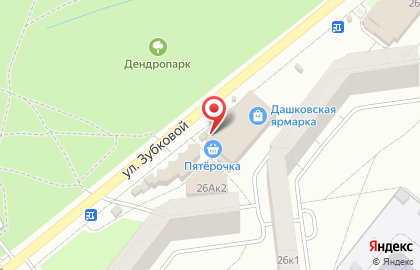 Киоск по продаже хлебобулочных изделий Хлебозавод №3 на улице Зубковой на карте