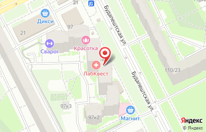 Клиника Семейная стоматология № 1 на Будапештской улице на карте
