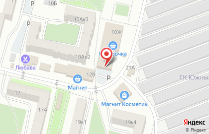 Автостоянка на Южной улице на карте