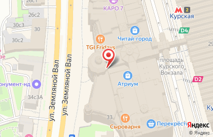 Магазин техники М.Видео на улице Земляной Вал на карте
