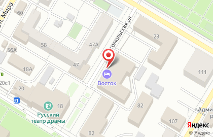 Ресторан Ориент на Комсомольской на карте