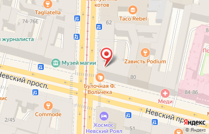 Красный Куб на Невском проспекте на карте