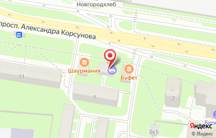 Полиграфическая компания Позитив на проспекте Александра Корсунова на карте
