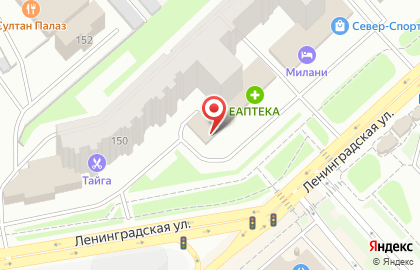 Магазин зоотоваров Тотошка на улице Ленинградской на карте