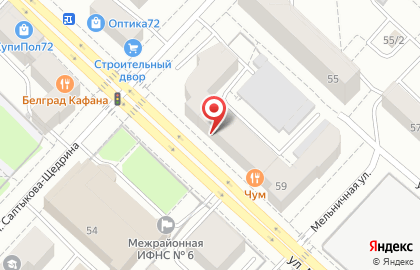 Компания Русские потолки на улице Малыгина на карте