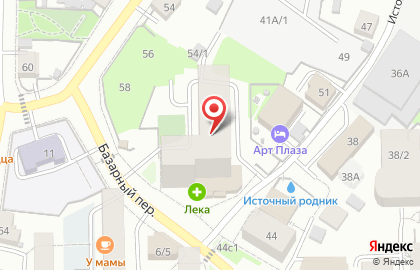 Поляна в Базарном переулке на карте