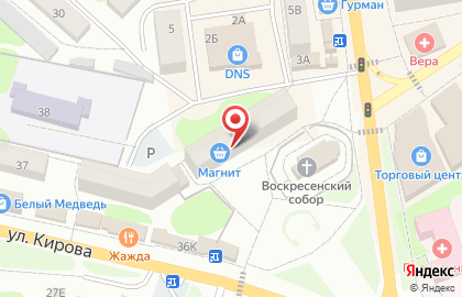 Супермаркет Магнит в Саранске на карте
