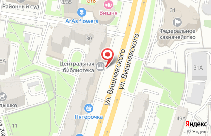Вишня на улице Вишневского на карте