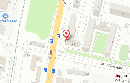СберБанк России на улице Чебышёва на карте
