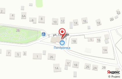 Супермаркет Пятёрочка на улице Ленина на карте