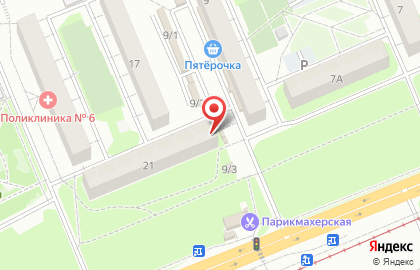 Киоск по продаже хлебобулочных изделий в Ленинском районе на карте