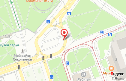 Автостоянка на Сокольнической площади, вл7 на карте