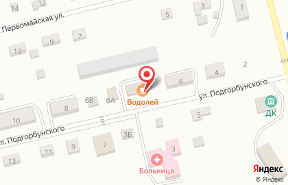 Продуктовый магазин на ул. Подгорбунского, 6 к1 на карте