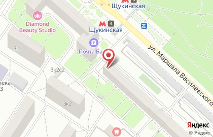 Магазин морепродуктов ЭкоФиш на улице Маршала Василевского на карте