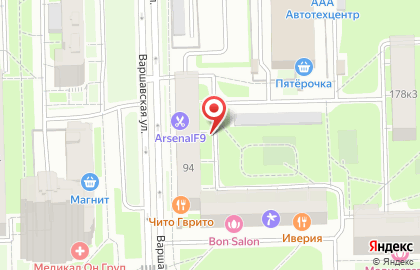 Автостоянка на Московской на карте