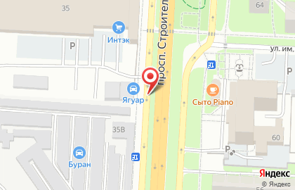Ягуар на проспекте Строителей на карте