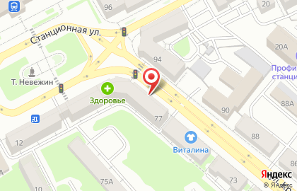 Киоск по продаже хлебобулочных изделий на улице Красина на карте