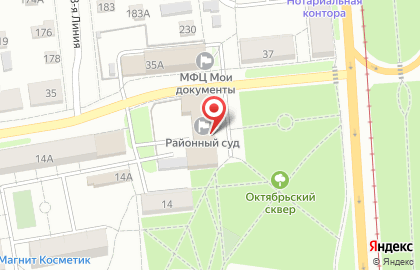 Октябрьский районный суд в Омске на карте