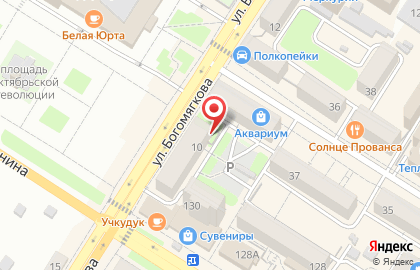 Киоск по продаже фруктов и овощей на улице Богомягкова на карте