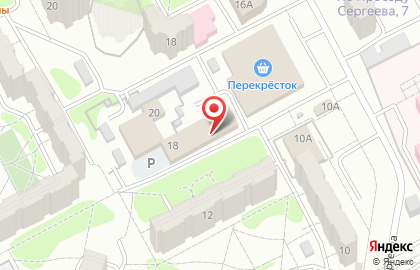 Аптека М+ на улице Сергеева на карте